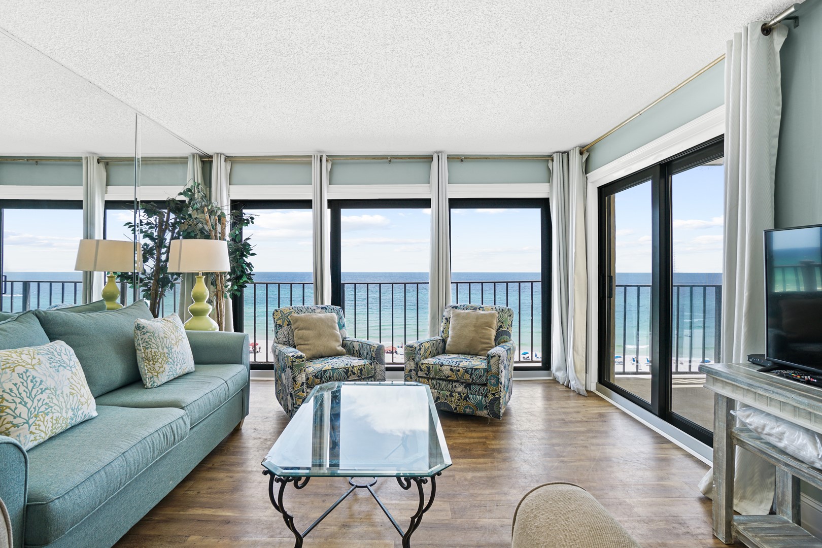 Living Area with Gulf View